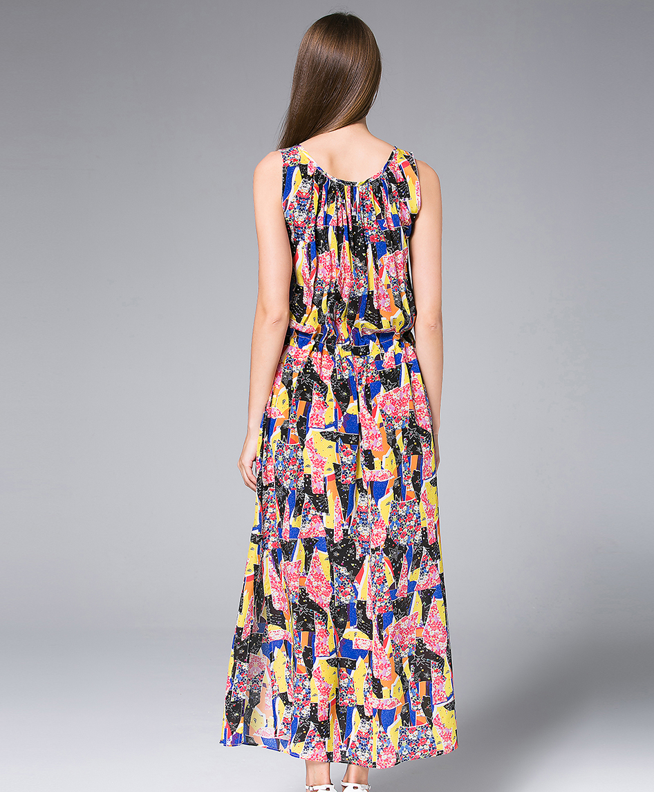 Dress - Printed silk crepe  dress